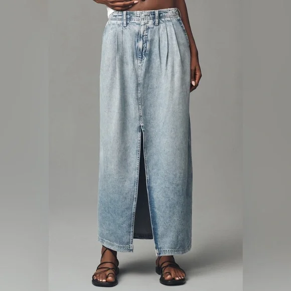 Anthropologie Pilcro Slouchy Trouser Midi Skirt - Picture 2 of 5